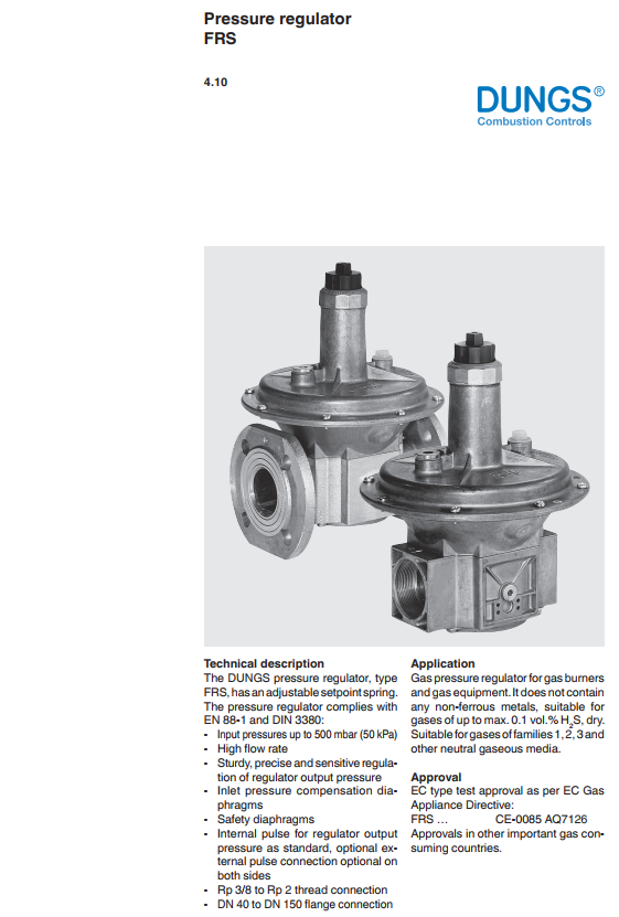 Van điều áp gas FRSDUNGS Cao Đạt TAE Co.,LTD